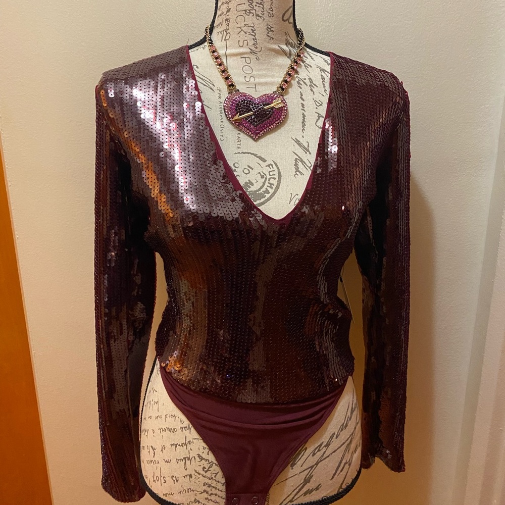 NWT Express sequins body top